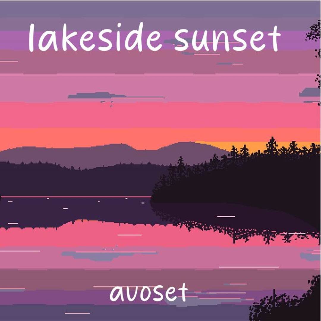 cover for lakeside sunset